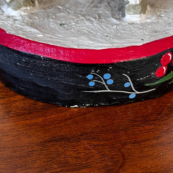 House of Hatten Santa Father Christmas Riding Ram Goat Figurine Denise Calla Vtg - Picture 12 of 14